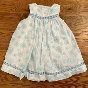 Piper & Posie Dandelion Cotton Poplin Crochet Lace Lined Dress